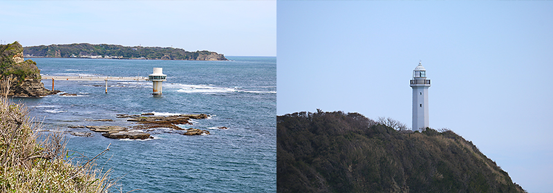 八幡岬と勝浦灯台